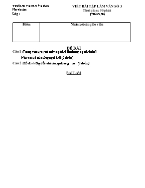 Bài viết tập làm văn số 3 Ngữ văn lớp 6 - Trường THCS Mỹ Hưng